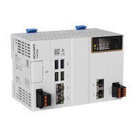 汇川PLC AM764 支持64个ECT轴,EtherNet*2(2路独立IP)+EtherCAT*2(支持ECT环网),本地最大支持32个GL20模块 AM760系列