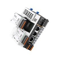 汇川PLC AM521-0808TP	内置交换机,支持8个EtherCAT总线轴+4路脉冲轴,PNP输出 AM500系列