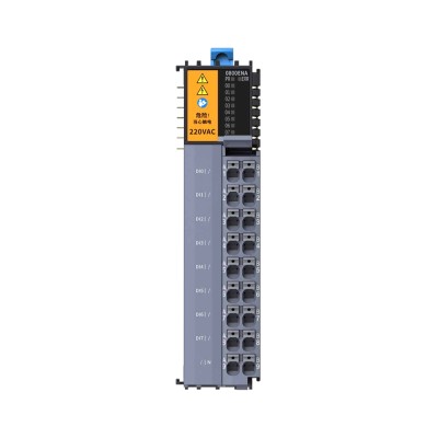汇川PLC GL20-0800ENA 8路数字量输入模块(AC110V~AC230V) GL20系列刀片式扩展模块图1